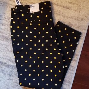Old navy black and gold dots pixie pant